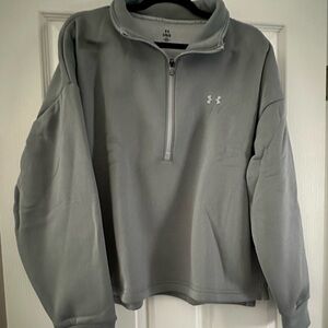 Women’s Under Armour Steel Gray Half-Zip Pullover